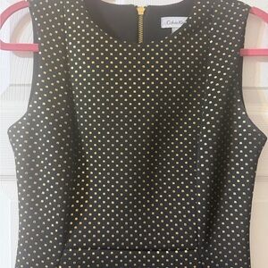 Calvin Klein Black Dress with Gold Dots